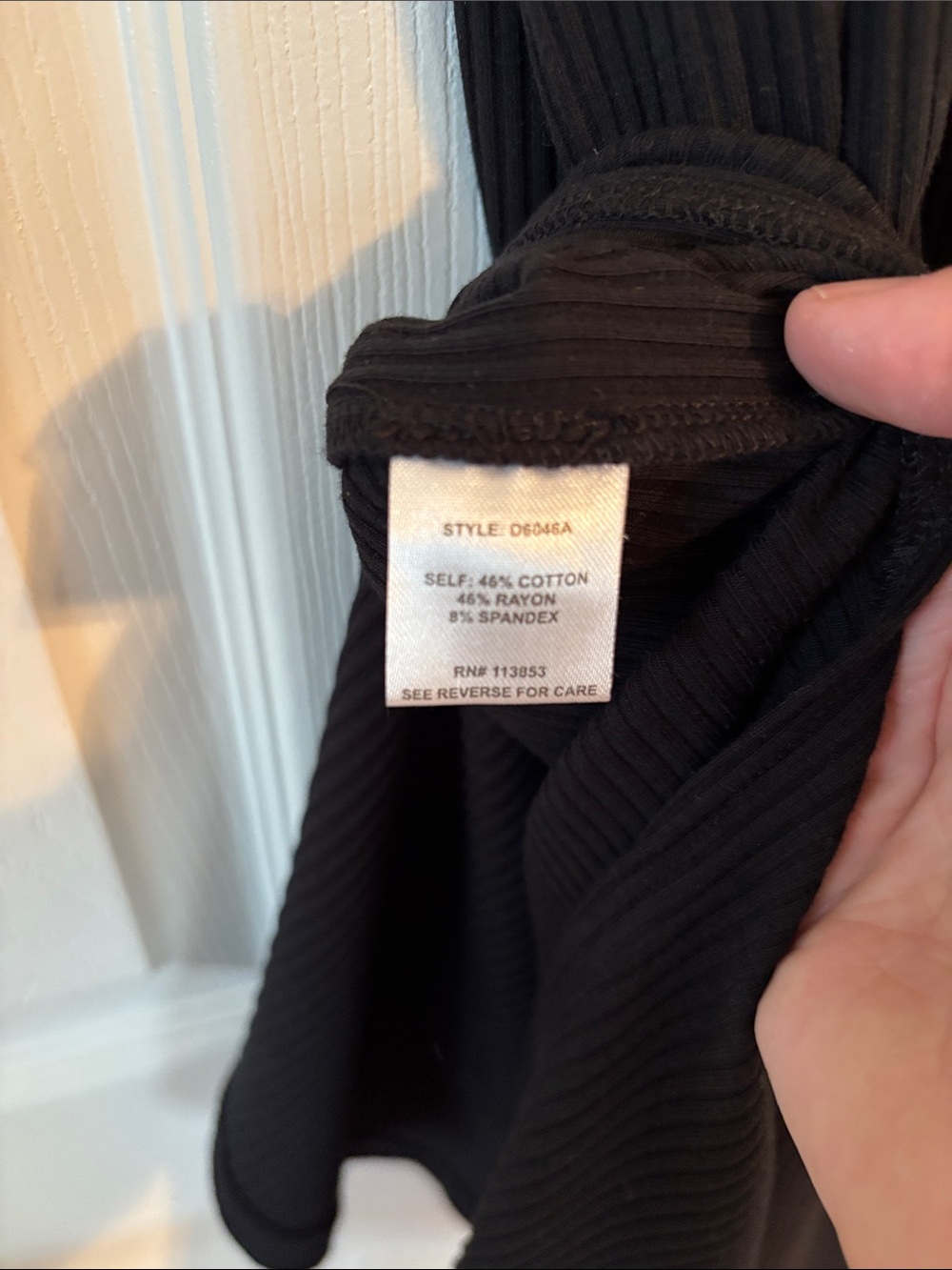NWT SUGARLIPS RIBBED KNIT TANK DRESS in Black Size Medium - Picture 6 of 7
